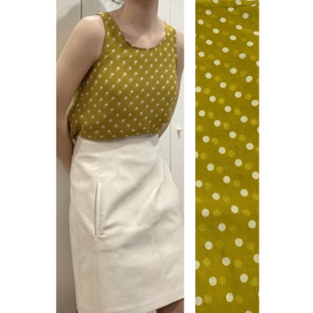 Sleeveless Polyester Polka Dot Top